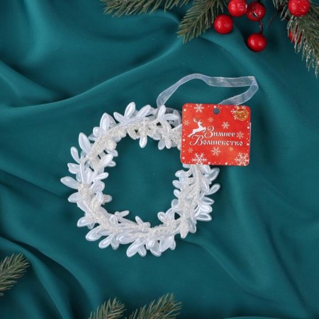 Christmas tree decoration "Vein Shine" 11 cm, white-2