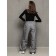 Dressed pants for children, height 176 cm, color gray melange