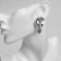 Earrings Metal "Style" shell, silver color
