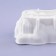 Mold "dog", silicone, 9.5 × 7 × 3.2 cm, white color