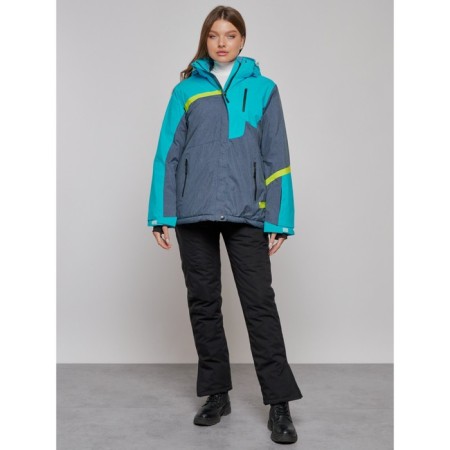 Ski jacket female winter, size 54, blue color-1