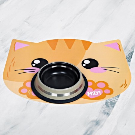 Rug under the bowl "Miau!" 35x28 cm-2