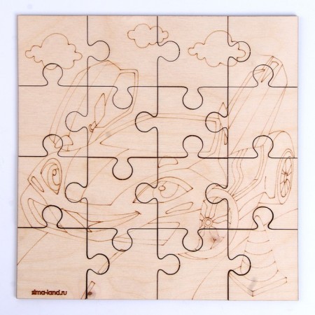 Wood painting "Machine"-2