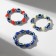 Bracelet-reinforcing "Eye" with beads, color mix, d = 5 cm