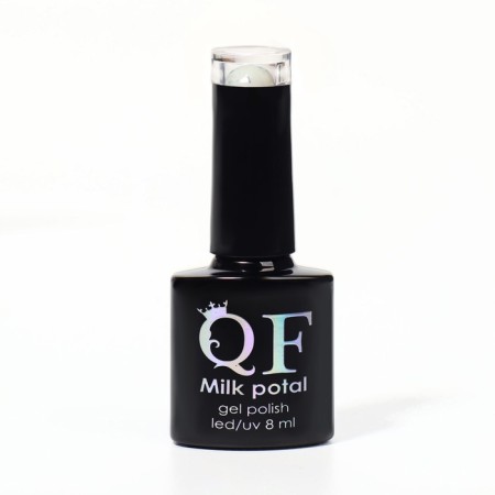 Gel nail polish, Milk Potal, 3 phase, 8ml, LED/UV, white/silver color (01)-7