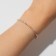 Bracelet "ice" 1 row, rainbow color in gold, 7 cm