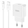 Network charger HOCO C106A, 1 USB, 2.1 A, Type -C cable - USB, 1 m, white