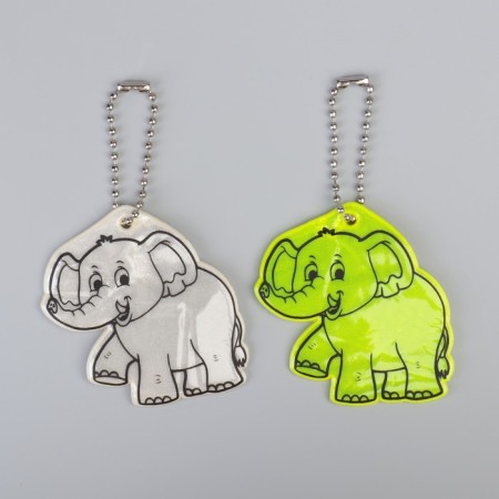 Reflective element "Elephant", bilateral, 5.7 × 5.5 cm, color mix-4