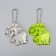 Reflective element "Elephant", bilateral, 5.7 × 5.5 cm, color mix