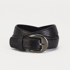 Children's belt, width - 2.0 cm, metal buckle, black color