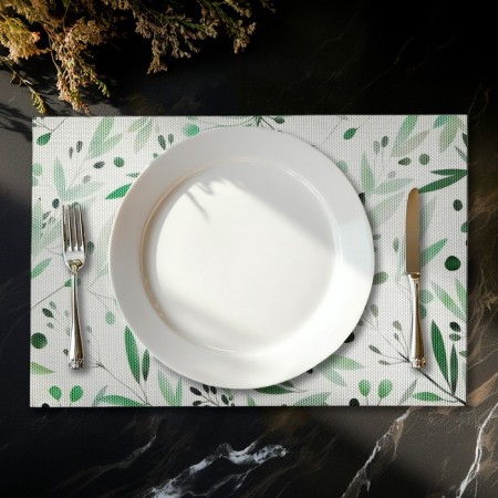Set of serving napkins on the table "Watercolor", 4 pcs, 45 × 30 cm, green color-6
