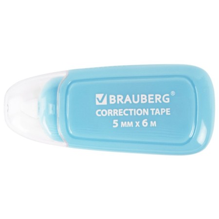 Correcting tape 5mm*6m Brauberg Compact Plus Pastel, MIX case, blister 270551-4