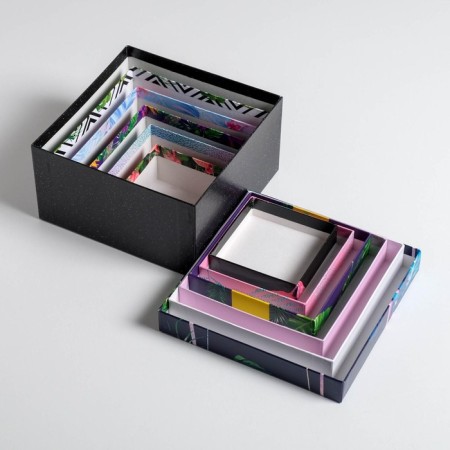 A set of boxes 6 in 1, gift packaging, Flamingo, 10.2 x 10.2 x 6 - 20 x 20 x 11 cm-2