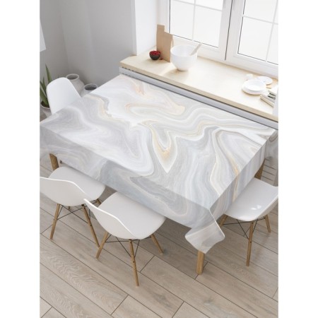 The tablecloth “Marble waves”, rectangular, Saten, size 145x180 cm
