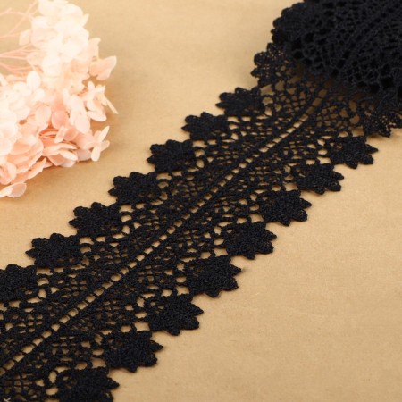 Hypure lace, 80 mm × 6.8 ± 0.5 m, black color