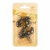 Candle in the Sanata cake, number "2", black with gold stars, 5.5 cm