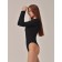 Female body in a rubber with a long sleeve Body Manica Lunga Rib, size 48, black color