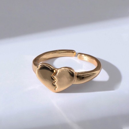 Ring "mood" broken heart, color gold, dimensionless-7