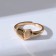 Ring "mood" broken heart, color gold, dimensionless