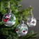 A set of Christmas balls "Winter Forest" 3 pcs., Batteries, 1 LED, glow white