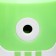 Mechanical sharpener with container, green cat