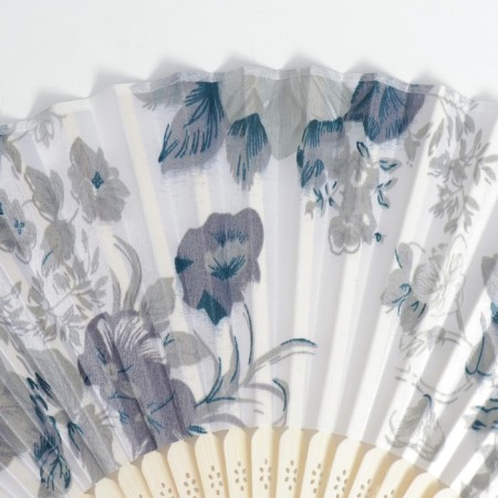 Fan bamboo, textiles h = 21 cm "flowers" with a cover, black and white-2