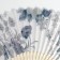 Fan bamboo, textiles h = 21 cm "flowers" with a cover, black and white