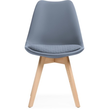 Wooden stool Bonuss array of beech/velor, natural/blue 50x56x82 cm-1