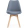 Wooden stool Bonuss array of beech/velor, natural/blue 50x56x82 cm