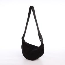 Youth bag with zipper, black color