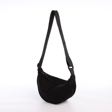 Youth bag with zipper, black color