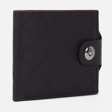 Male purse on a magnet, department for bills, for maps, for coins, dark brown color