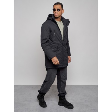 Extensive male winter park, size 56, black color-10