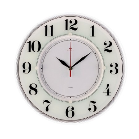 Watching clock, interior "ruby", silent, d-34 cm, white-3