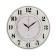 Watching clock, interior "ruby", silent, d-34 cm, white