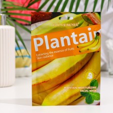 Fabric mask, moisturizing for the face, with a banana extract