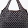 Folding bag without fastening, with carbine, black/brown color