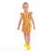 A set for a girl, the color is light beige/black/orange, height 128 cm