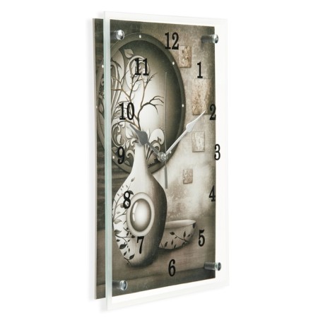 Carty clock is wall-mounted, interior "gray vase", silent, 25 x 35 cm-1