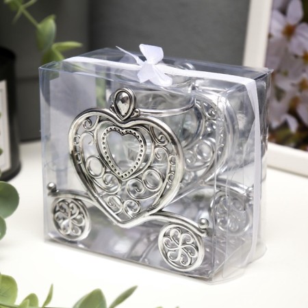Climber Plastic, glass "Carriage" silver 9.5x10x6 cm-4