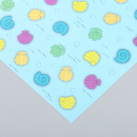 Scrapbooking paper "Sea shells" density 180 g 15.5x17 cm-3