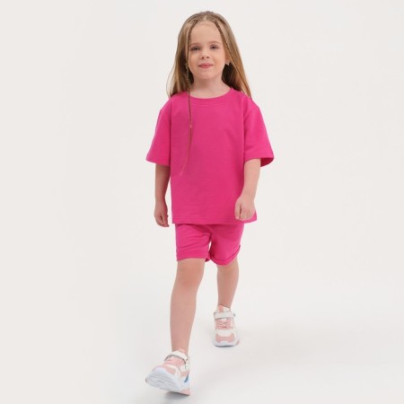 Kit for children (T-shirt, shorts) KAFTAN "BASIC Line" size 32 (110-116), pink color-3