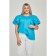 Female blouse, size 56, turquoise color
