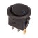 Round key 12V 20A (3C) on-off black with blue backlight (RWB-215, MIRS-101-8C/D