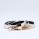 Women's belt, width 1 cm, metal buckle, white color