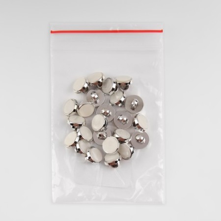 A button on the leg, d = 10 mm, the color is white/silver-7