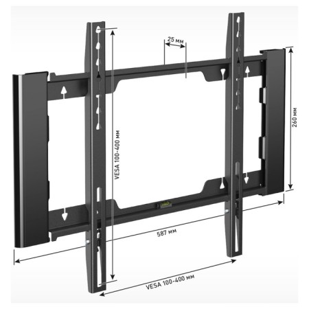 Holder LCD-F4915-B Black 26 "-55" Max.45kg wall is fixed 107046-1