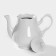 Porcelain kettle "Romance", 1.75 l, white color