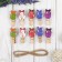 Decorative clothespins with a rope for the suspension "Easter eggs" set 10 pcs.
