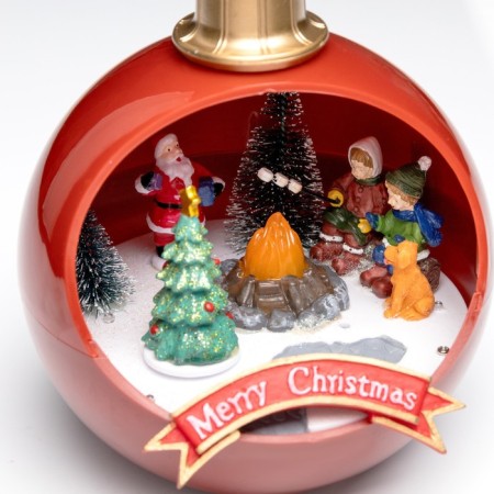 LED figure "Children by the fire" 16 × 13 × 16 cm, polystone, batteries AAAX2 (not in the kit), glow of multi-2